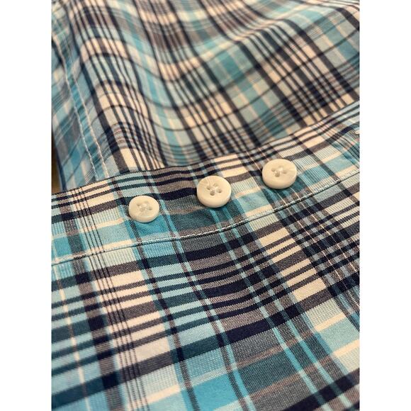 Panhandle Slim Tuf Cooper Performance Blue Plaid Button up XL long sleeve - Picture 6 of 9